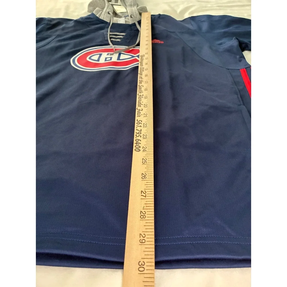 Men's XL NWT Montreal Canadiens adidas Navy Skate Lace AEROREADY - Pullover Hood